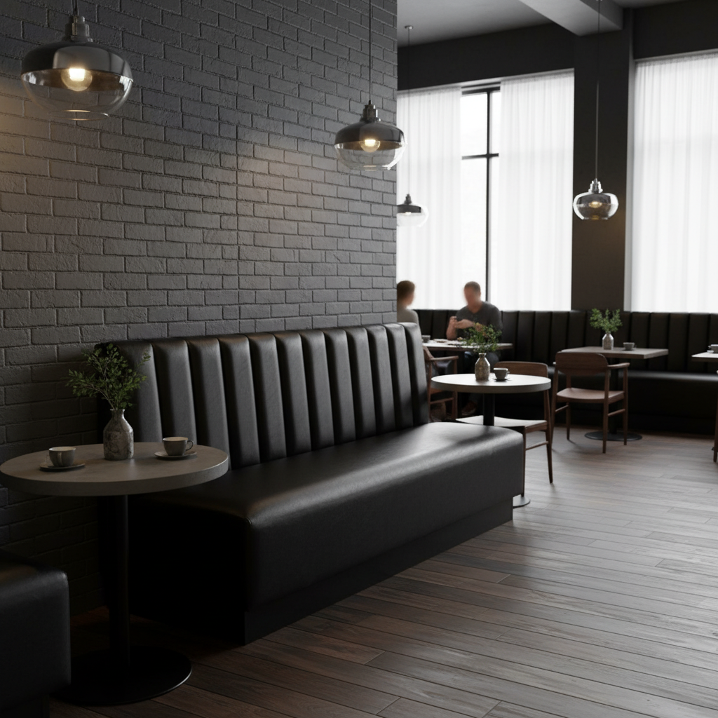 Soho Noir Fluted Booth Seating - Image 4